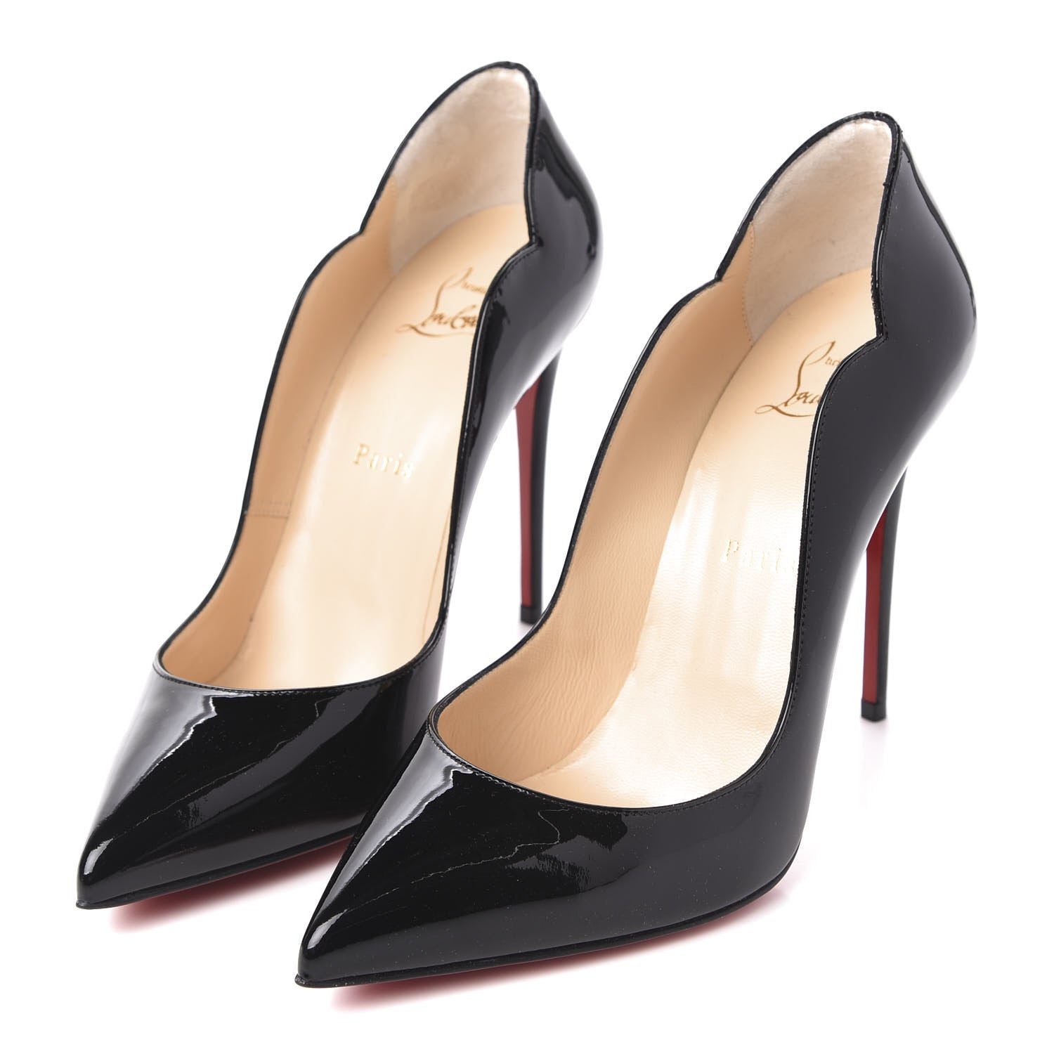 Christian Louboutin Patent Hot Chick 100 Pumps 39 Black 3 of 8