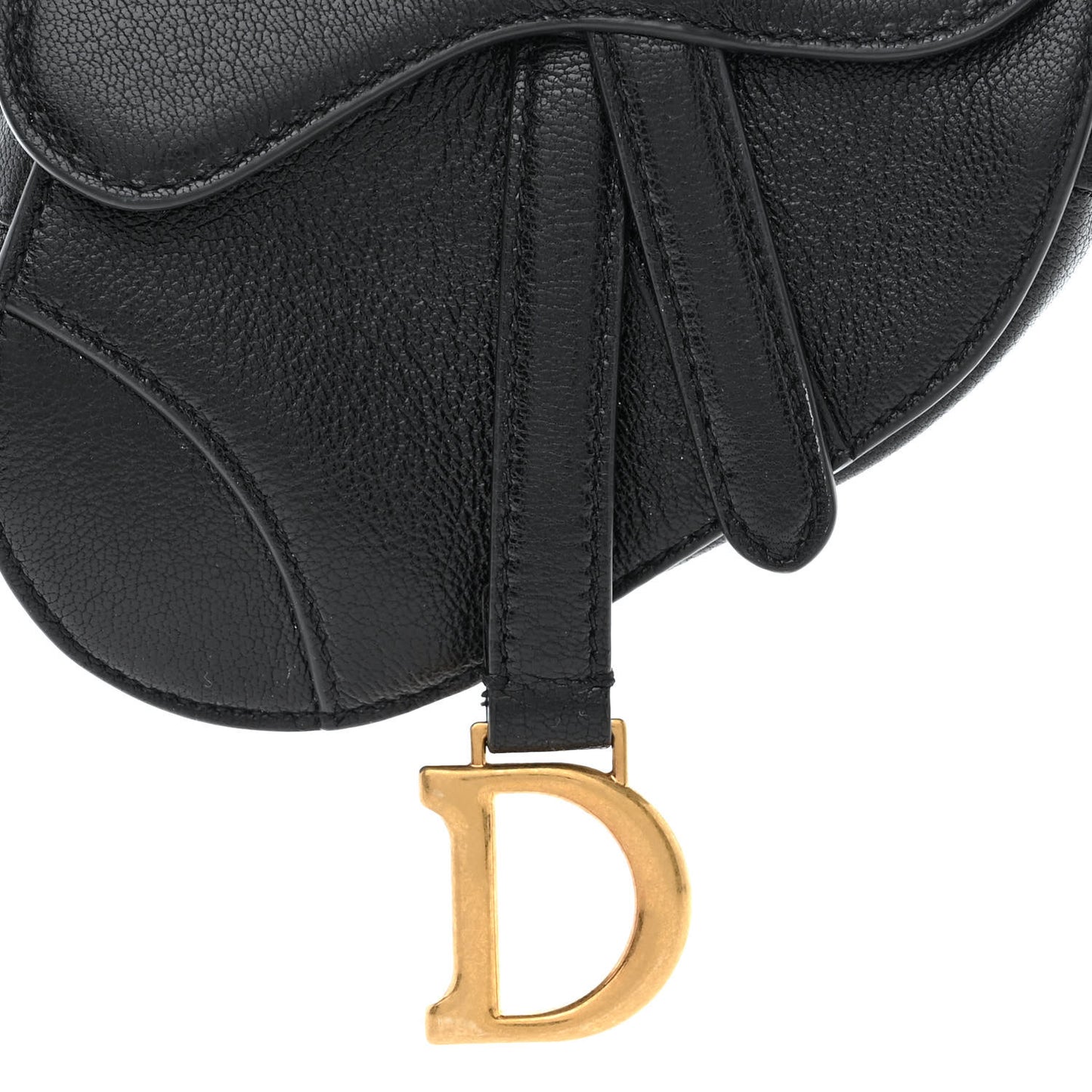 Goatskin Micro Saddle Bag Black