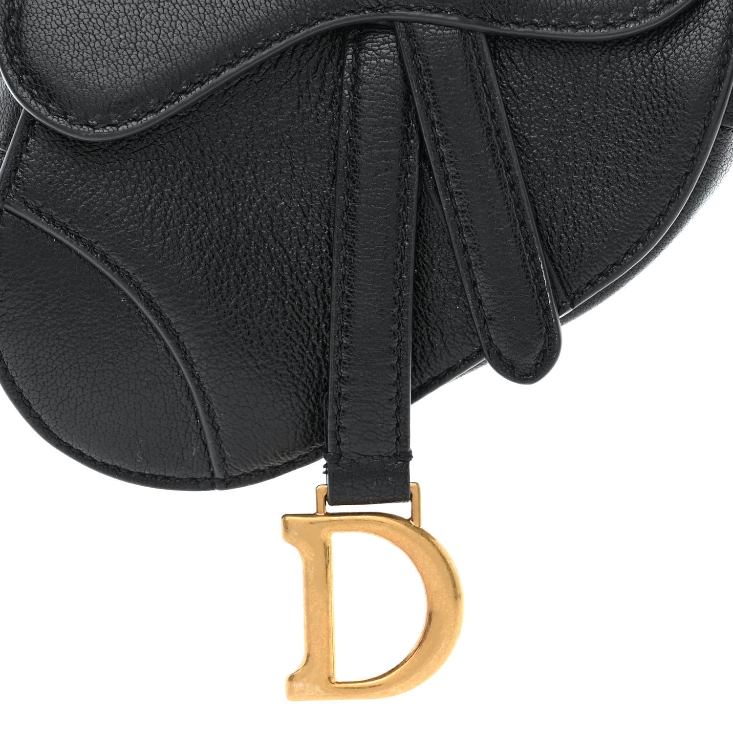 Christian Dior Goatskin Micro Saddle Bag Black 8 of 10