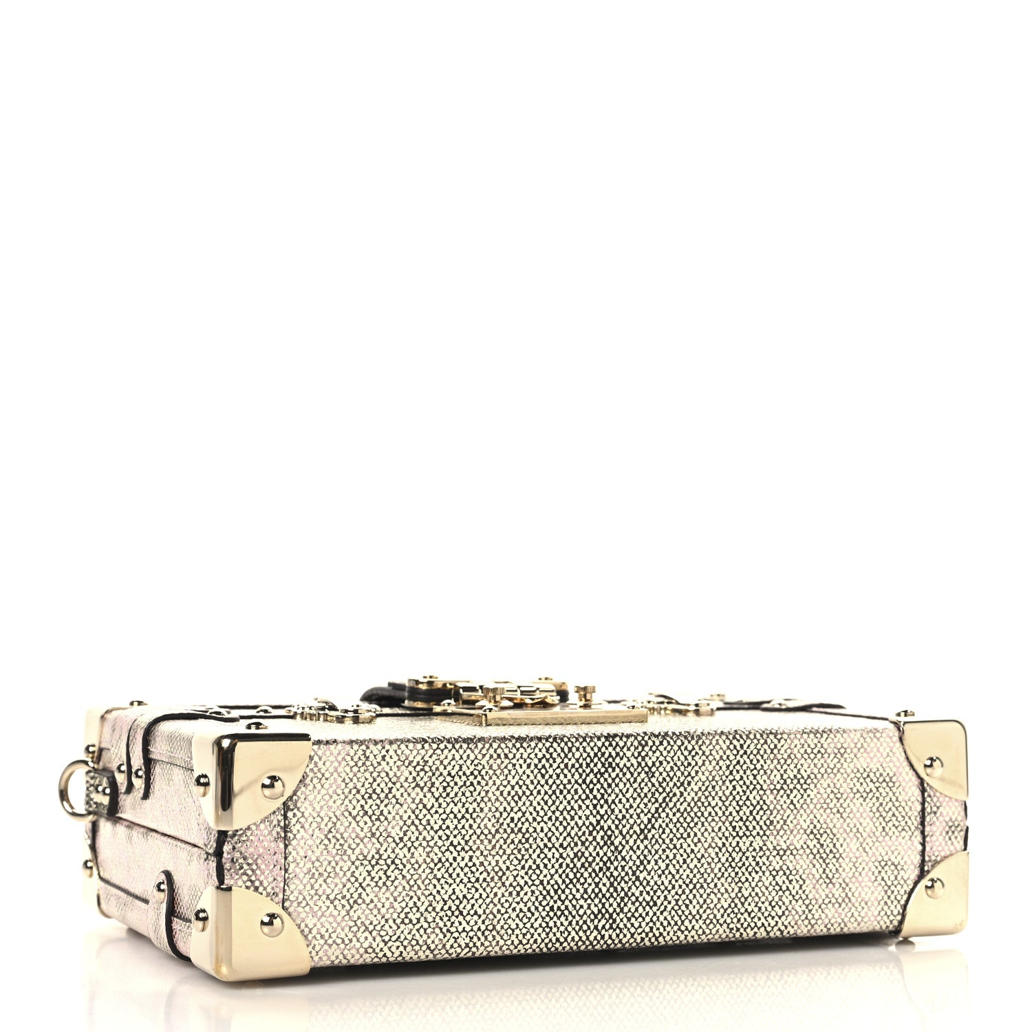 Louis Vuitton Lizard Petite Malle Silver 4 of 12