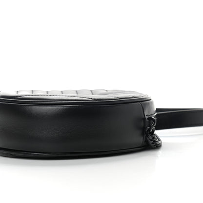 Saint Laurent Calfskin Matelasse Chevron Round Vinyle Camera Bag Black 8 of 9
