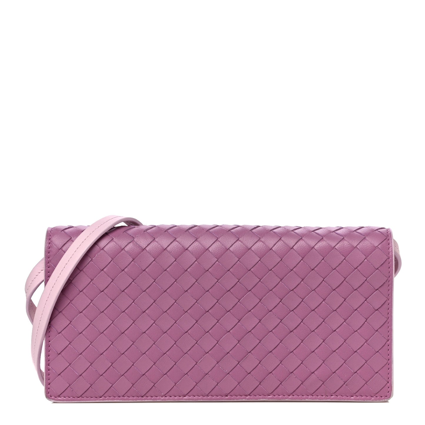 Nappa Intrecciato Continental Wallet With Strap Twilight