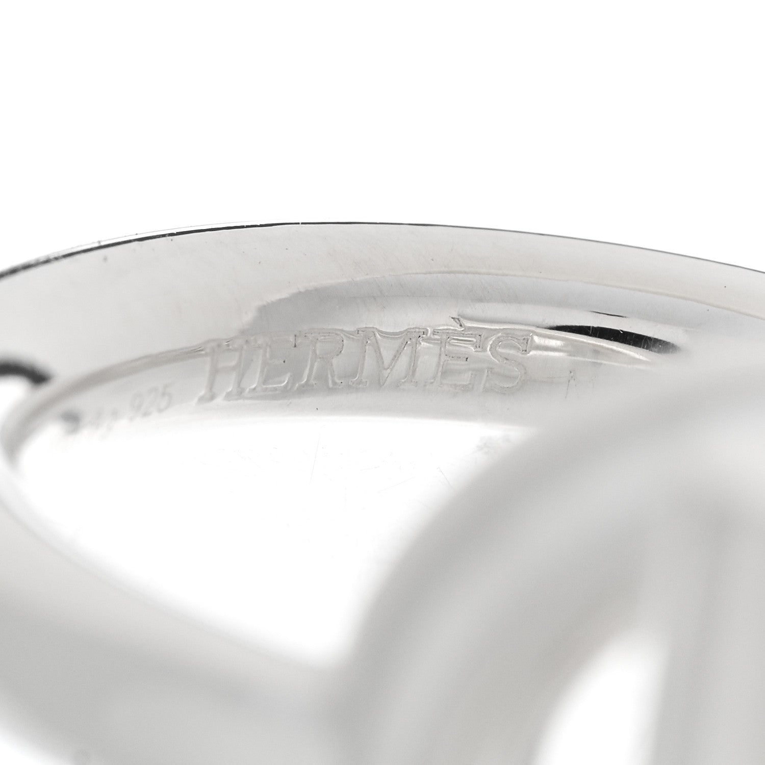 Hermes Sterling Silver GM Echappee Ring 50 5.25 4 of 7