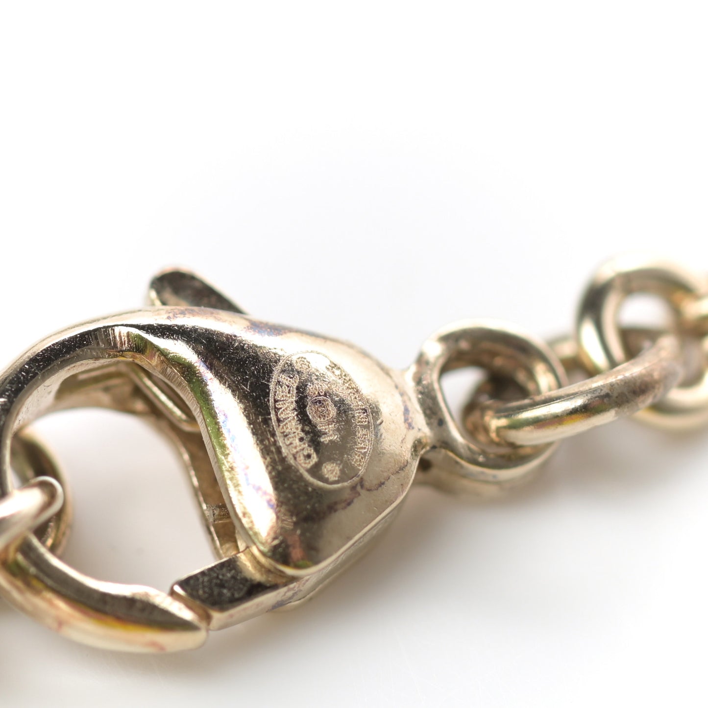 Pearl CC Charm Bracelet Gold