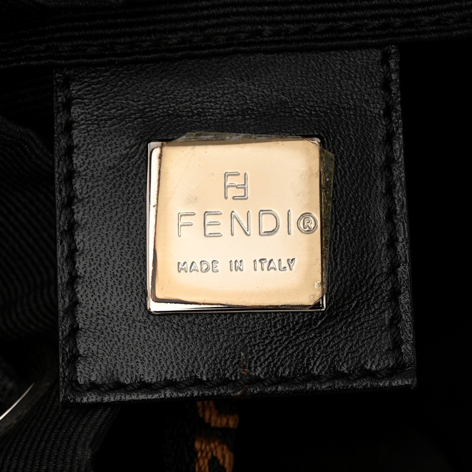 Fendi Nylon 1925 Drawstring Backpack Black 7 of 13
