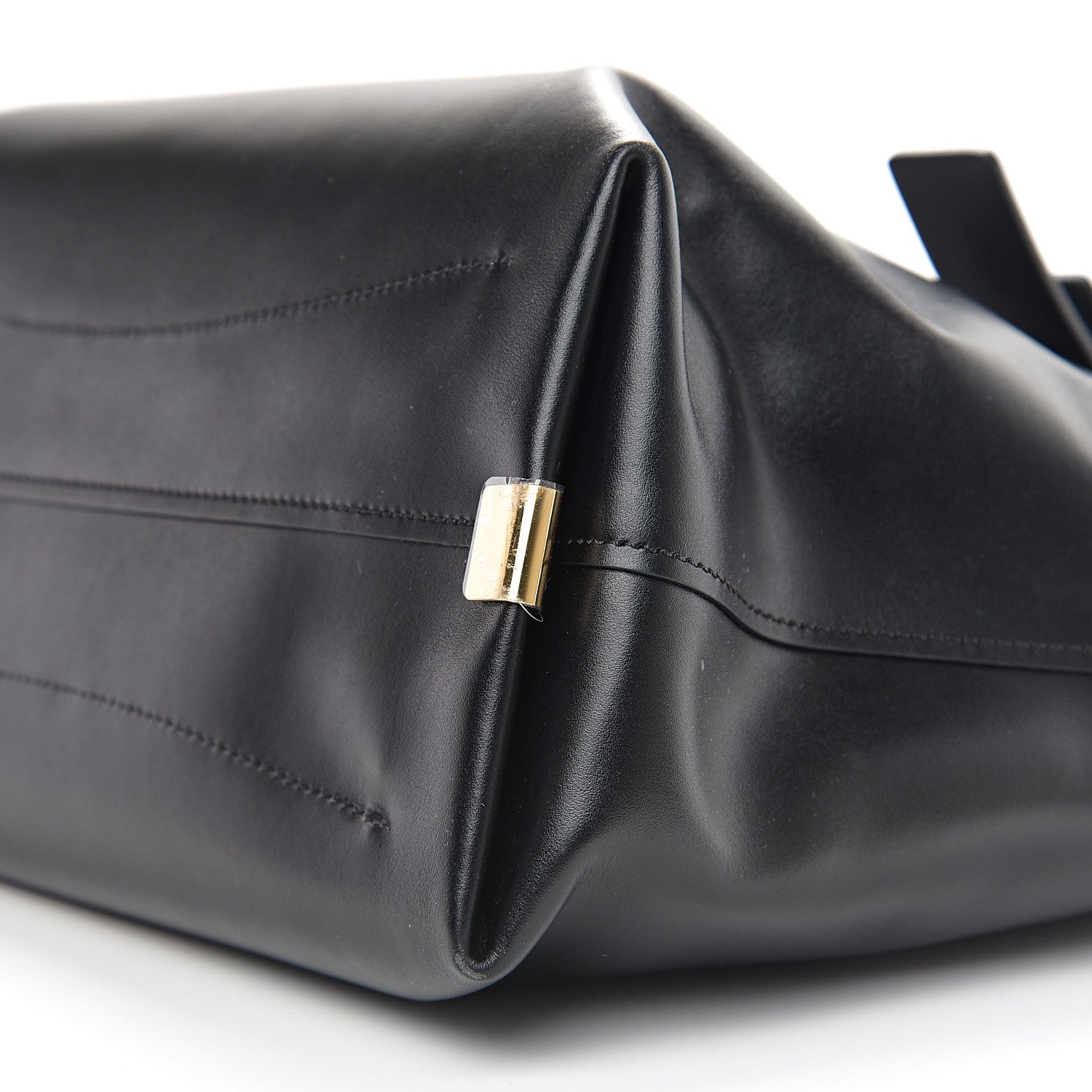 Chloe Shiny Calfskin Suede Medium C Zipped Tote Black 7 of 8
