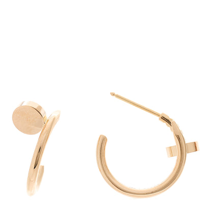 Cartier 18K Pink Gold Juste Un Clou Hoop Earrings 1 of 6