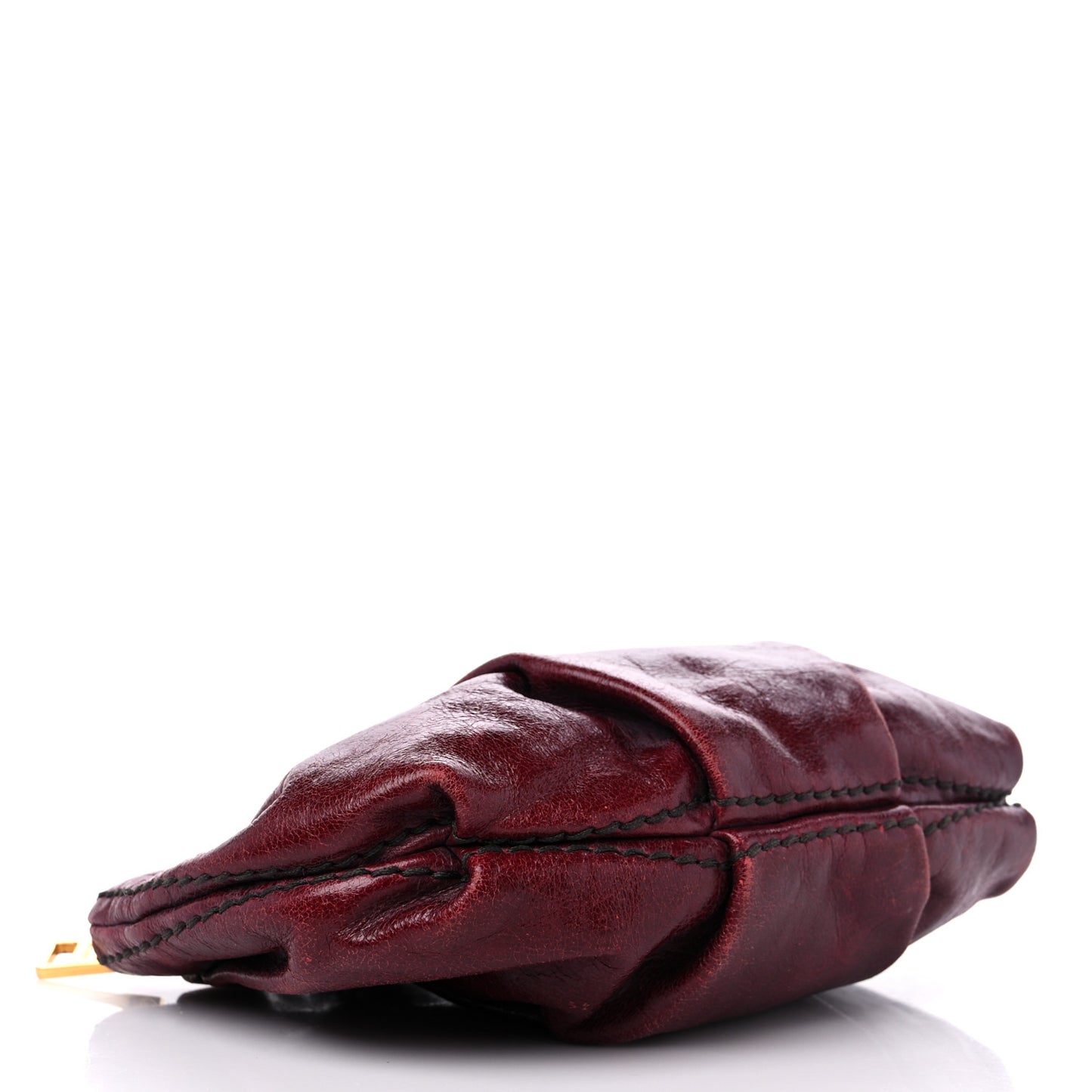 Vitello Shine Mordore Wristlet Clutch Red