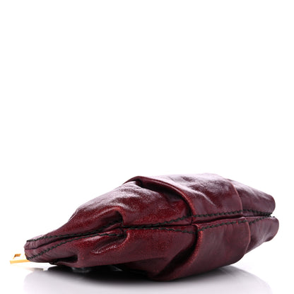 Prada Vitello Shine Mordore Wristlet Clutch Red 4 of 10