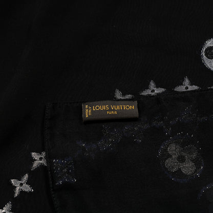 Louis Vuitton Silk Monogram Shawl Black 3 of 4