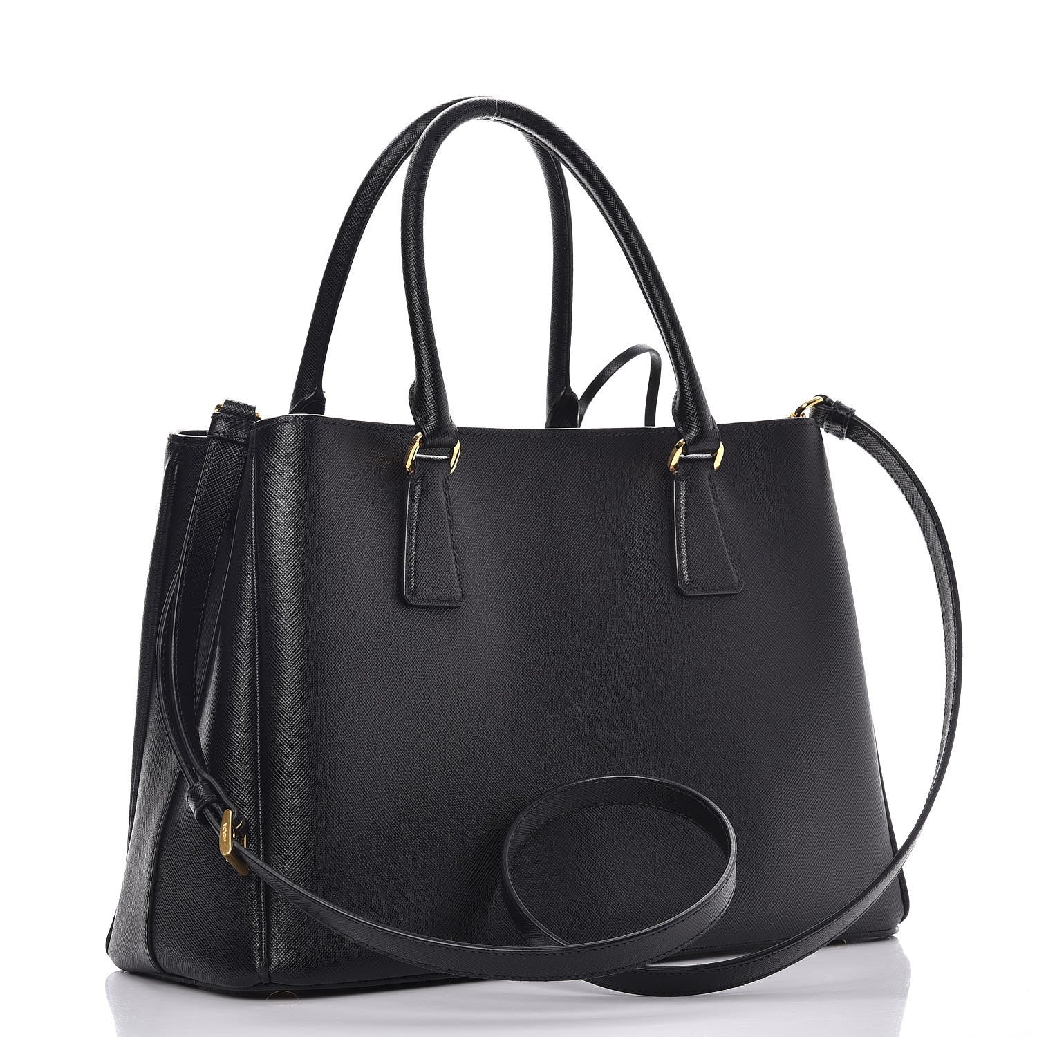 Prada Saffiano Lux Medium Tote Nero Black 4 of 11