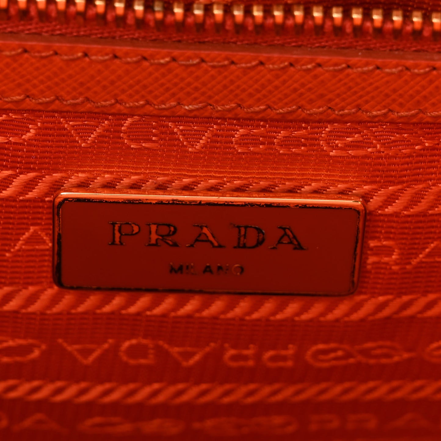 Saffiano Lux Galleria Double Zip Tote Papaya