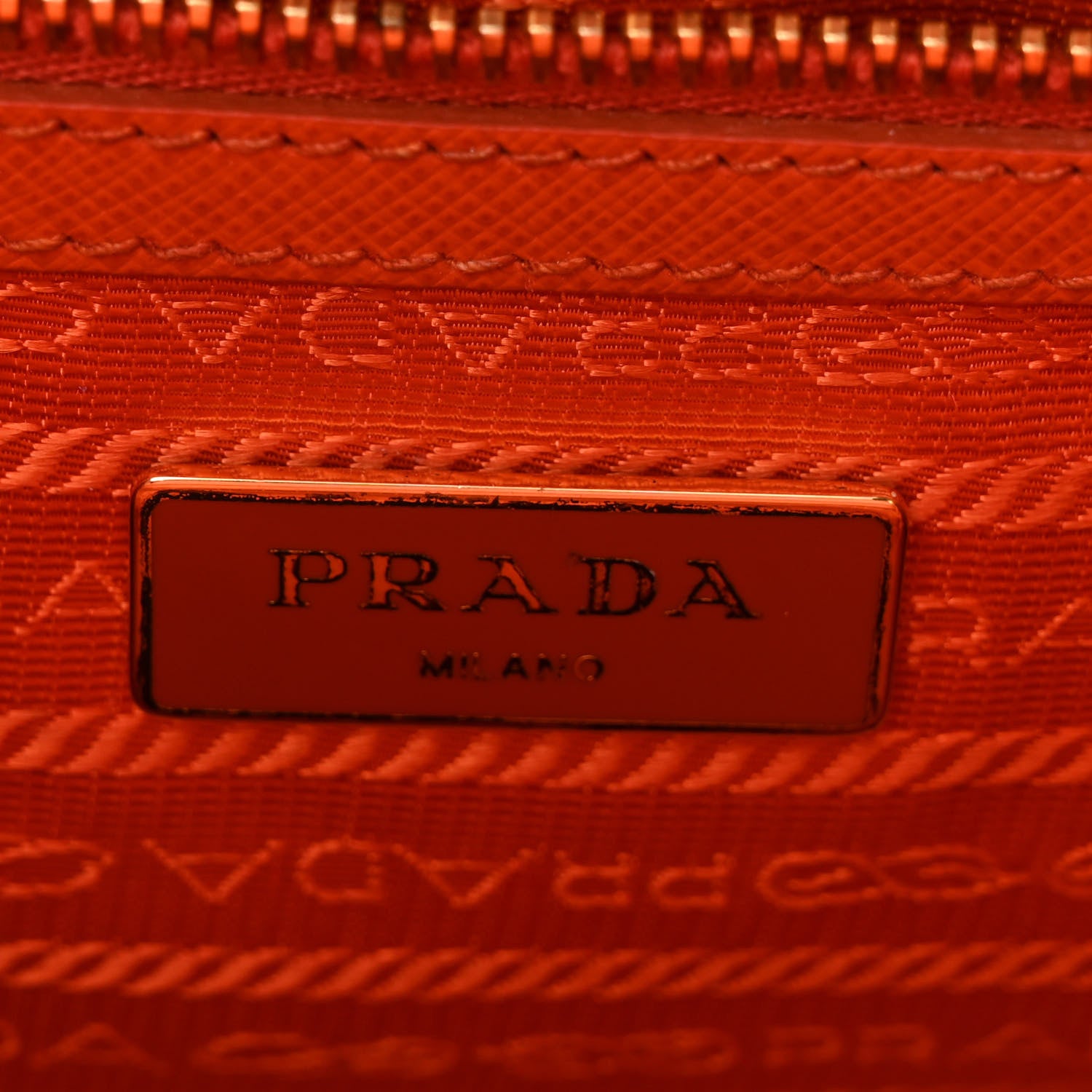 Prada Saffiano Lux Galleria Double Zip Tote Papaya 6 of 11