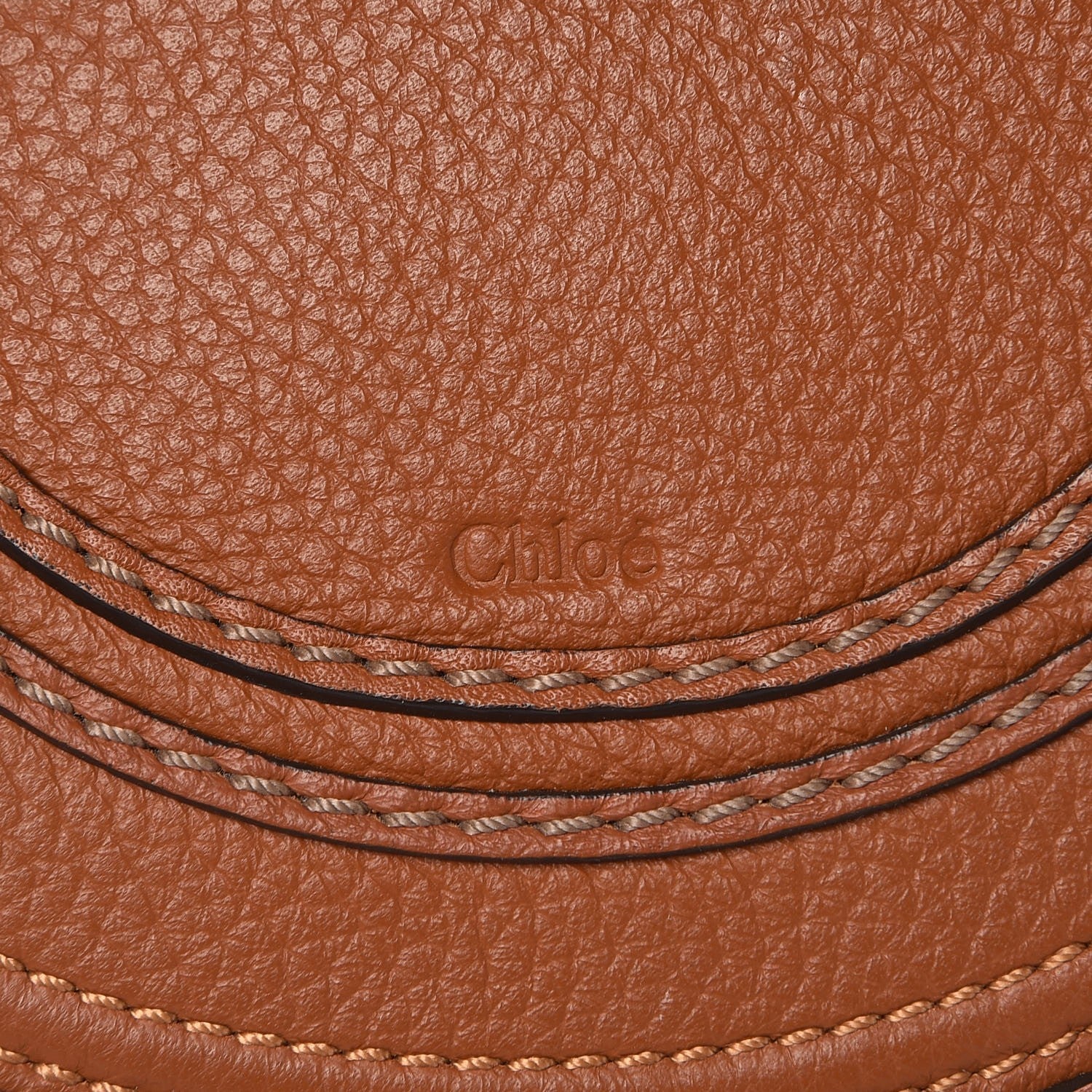 Chloe Calfskin Mini Marcie Round Crossbody Bag Tan 6 of 8