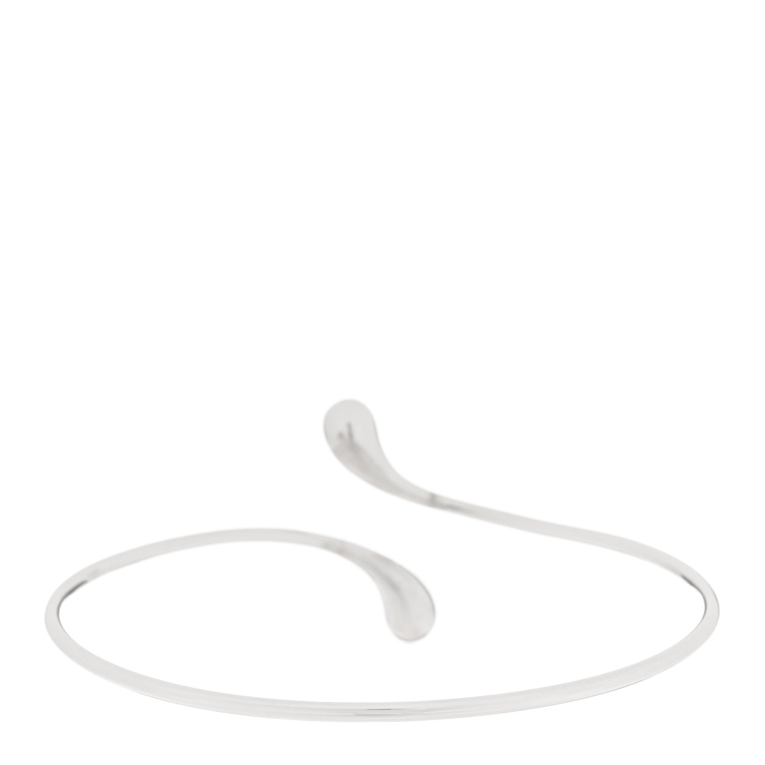 Tiffany Sterling Silver Elsa Peretti Teardrop Bangle Bracelet 2 of 3
