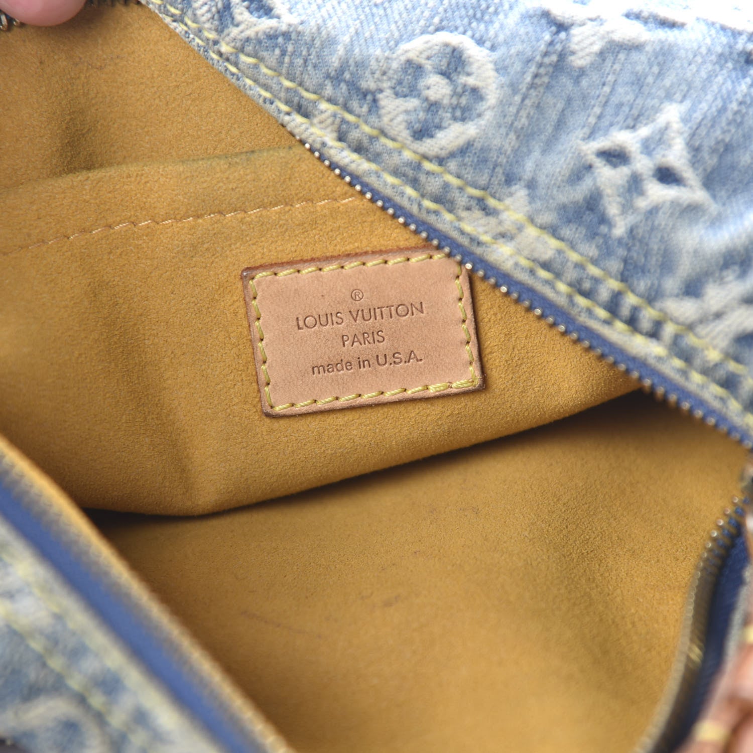 Louis Vuitton Monogram Denim Baggy PM Blue 8 of 11