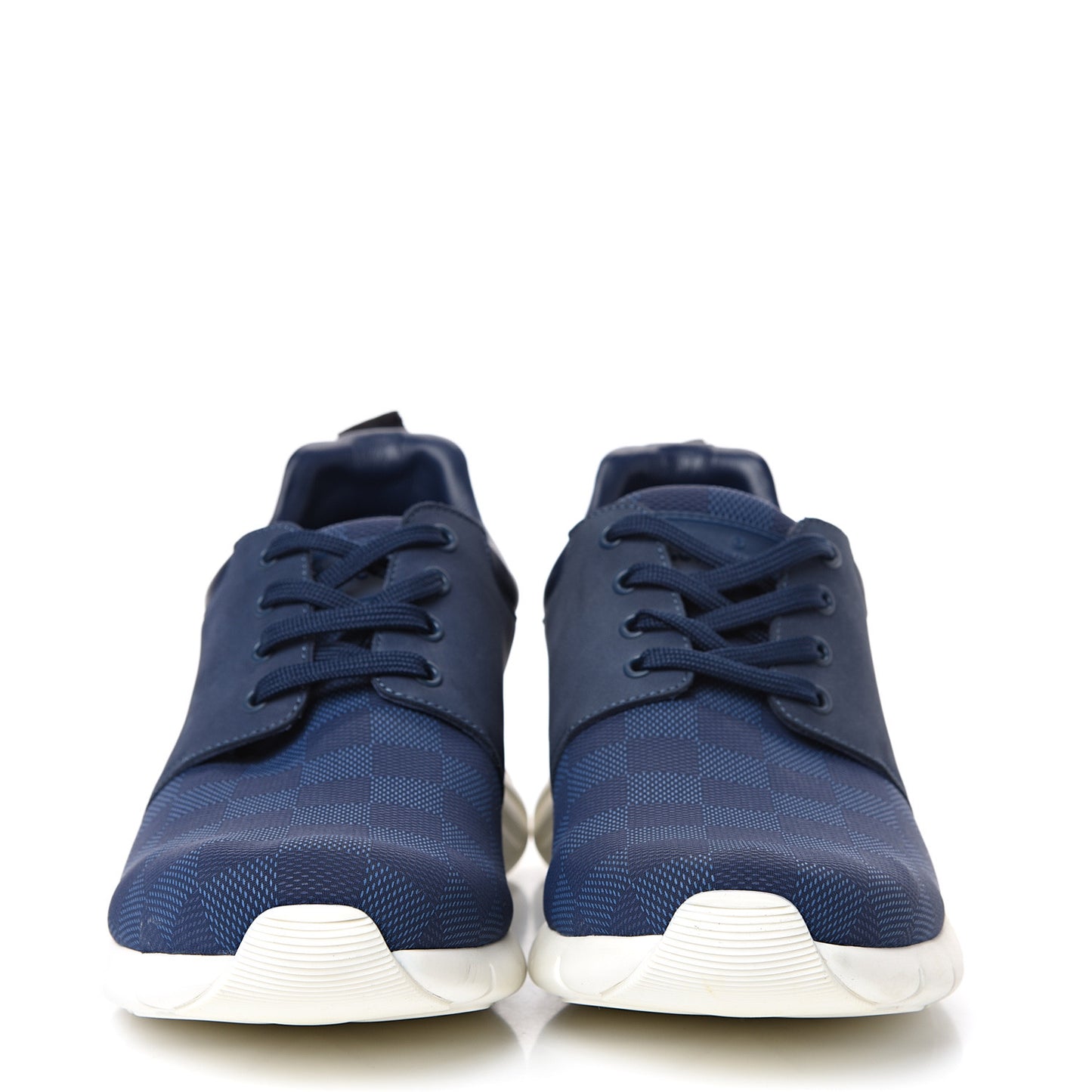 Rubber Mesh Suede Damier Fastlane Low Sneakers 8 Blue