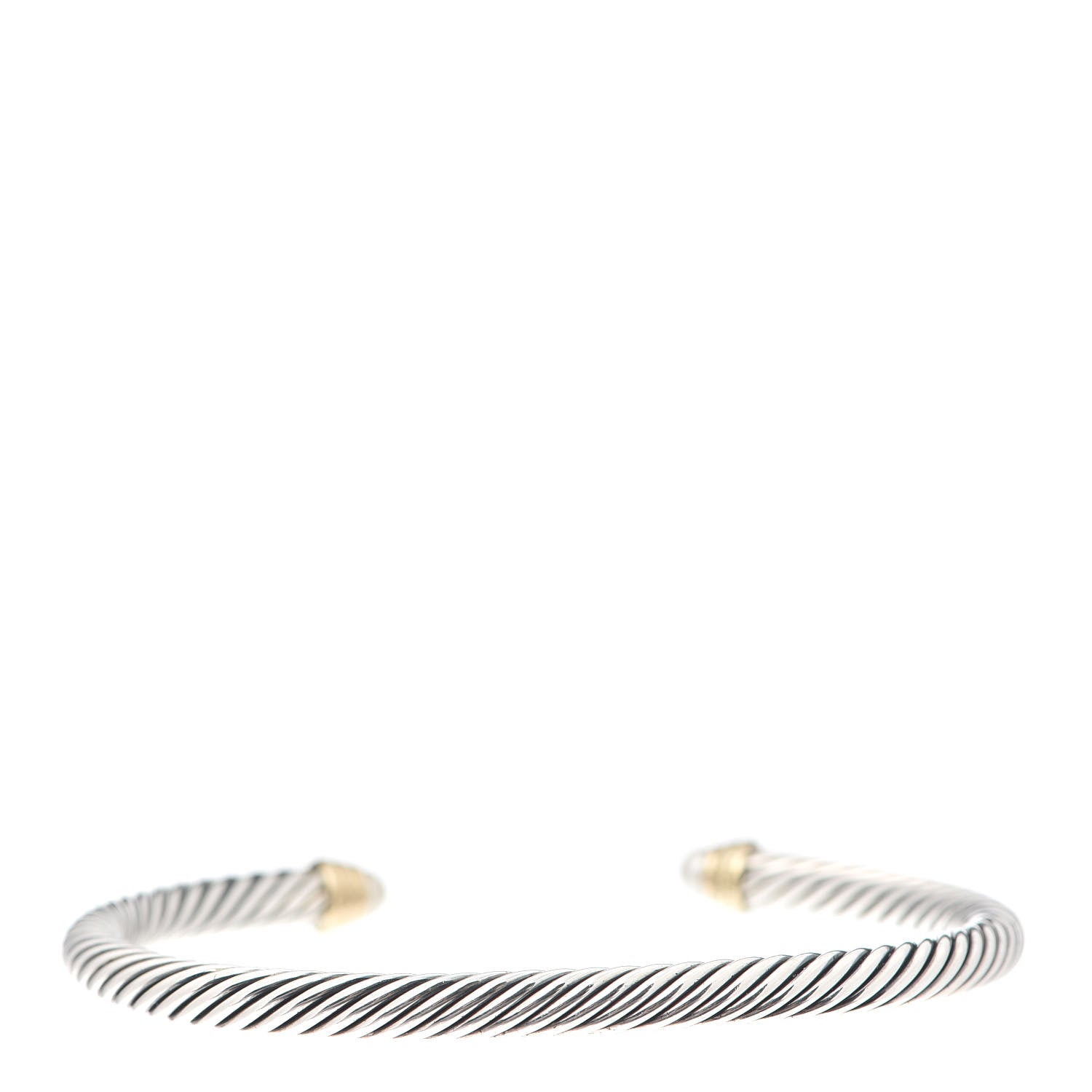 David Yurman Sterling Silver 14K Yellow Gold Pearl 5mm Cable Classics Petite Color Bracelet 3 of 5
