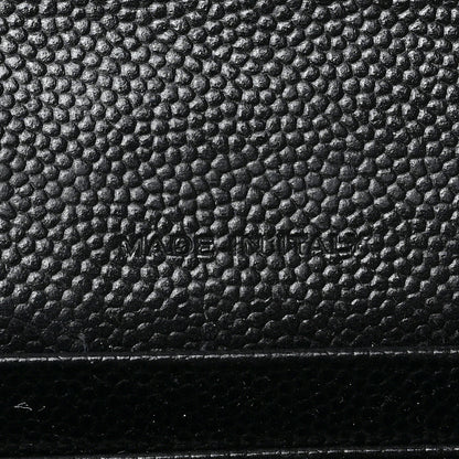 Saint Laurent Grain De Poudre Matelasse Chevron Small Monogram Envelope Wallet Black 7 of 7