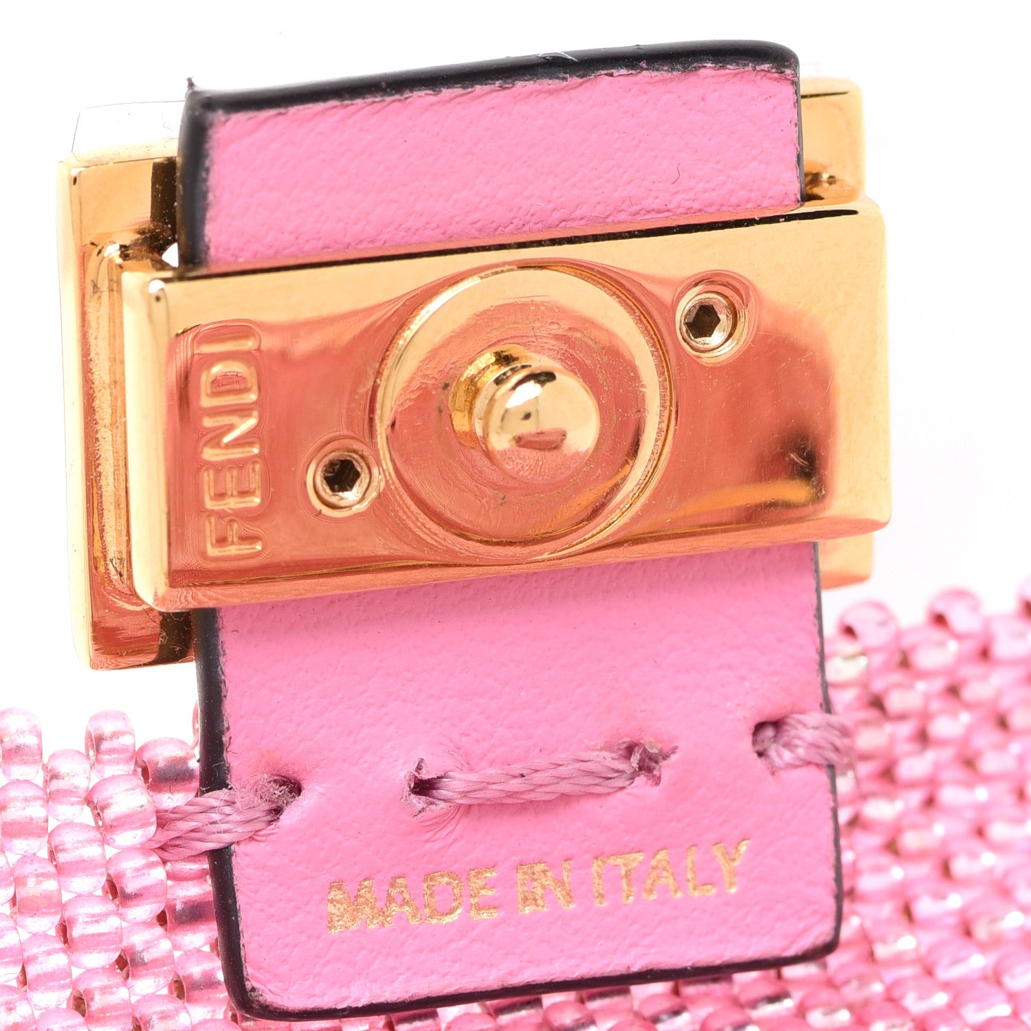 Fendi Glass Beaded Mini Pico Baguette Charm Orchidea 6 of 6