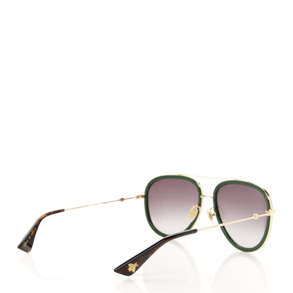 Gucci Web Aviator Sunglasses GG0062S Green Red 4 of 8