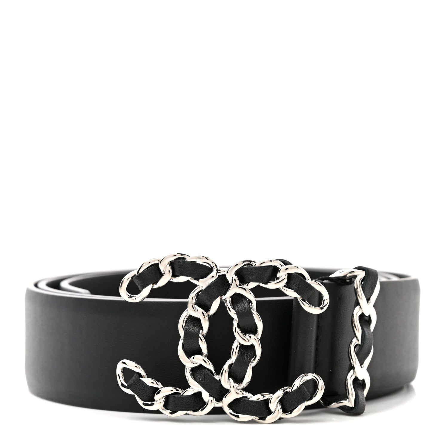Chanel Calfskin CC Chain Belt 85 34 Black 1 of 8