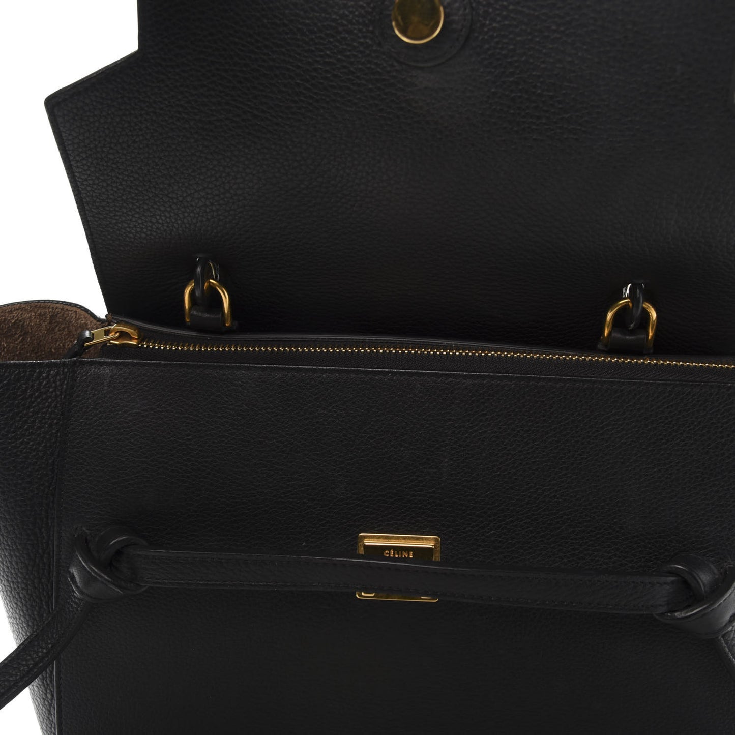 Drummed Calfskin Mini Belt Bag Black