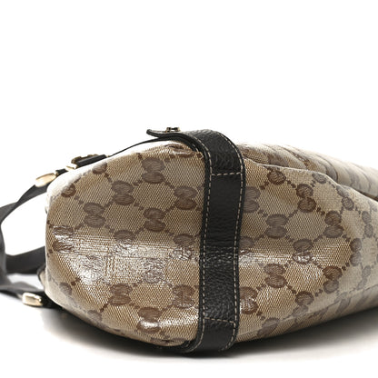 Gucci Crystal Monogram Medium Abbey Shoulder Bag Dark Brown 10 of 11
