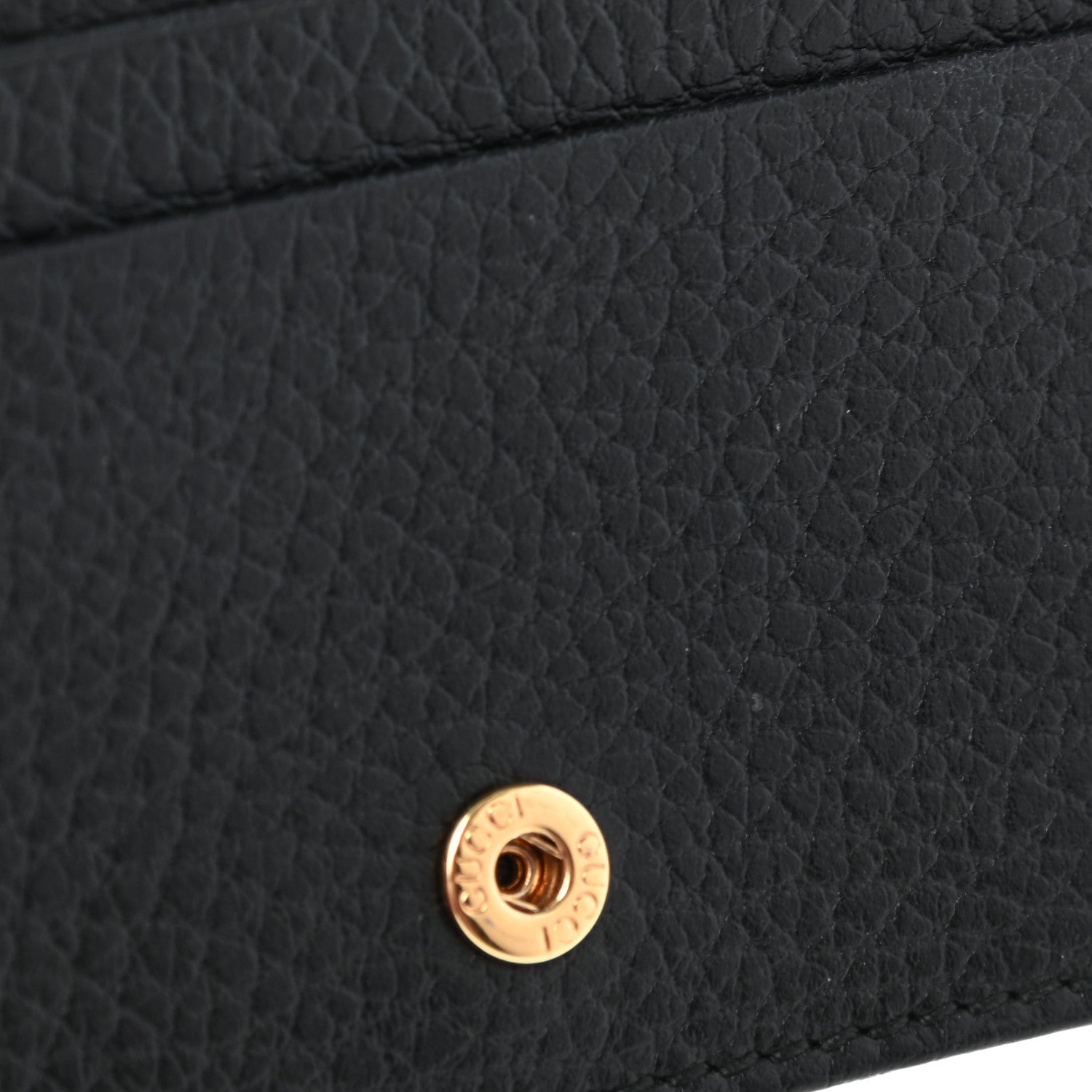 Gucci Pebbled Calfskin GG Marmont Card Case Black 7 of 7
