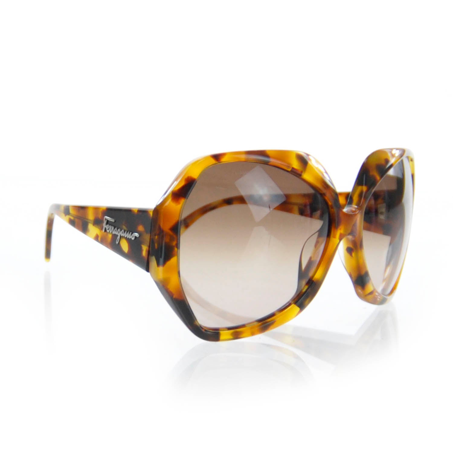FASHIONPHILE SALVATOREFERRAGAMOTortoiseSunglasses2155A 1 of 6