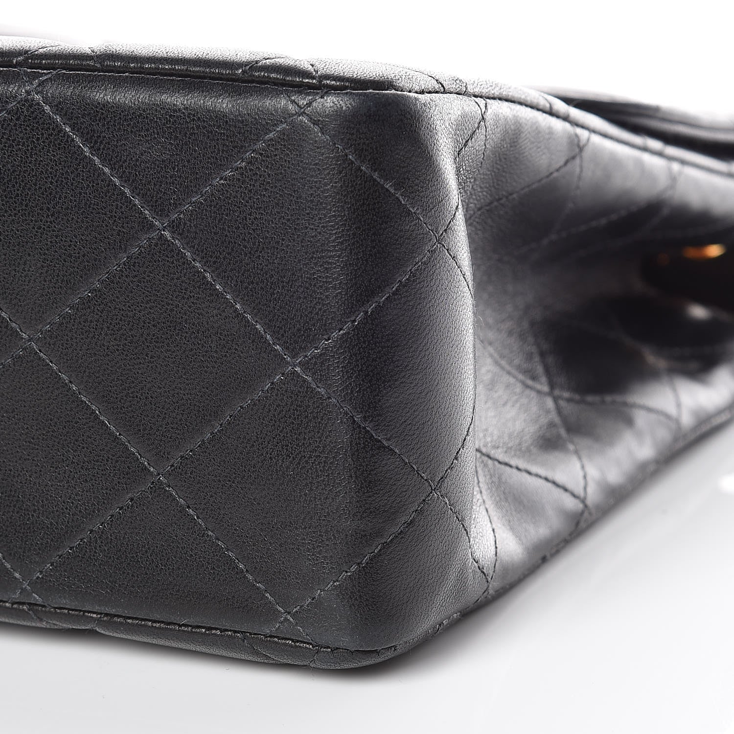 Chanel Lambskin Quilted Jumbo Single Flap Black 10 of 17