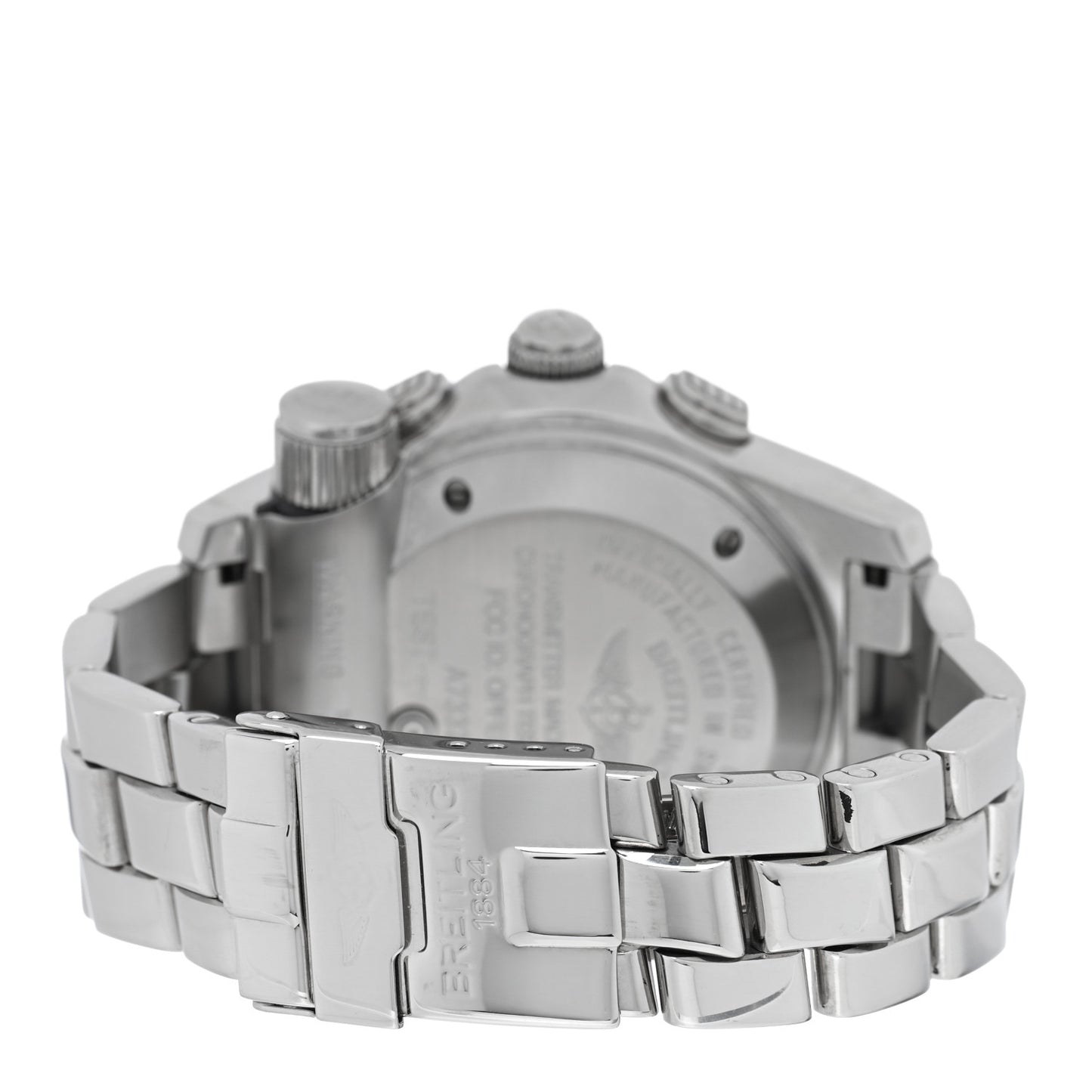 Stainless Steel 45mm Emergency Mission Chronograph Quartz Watch Black A73321