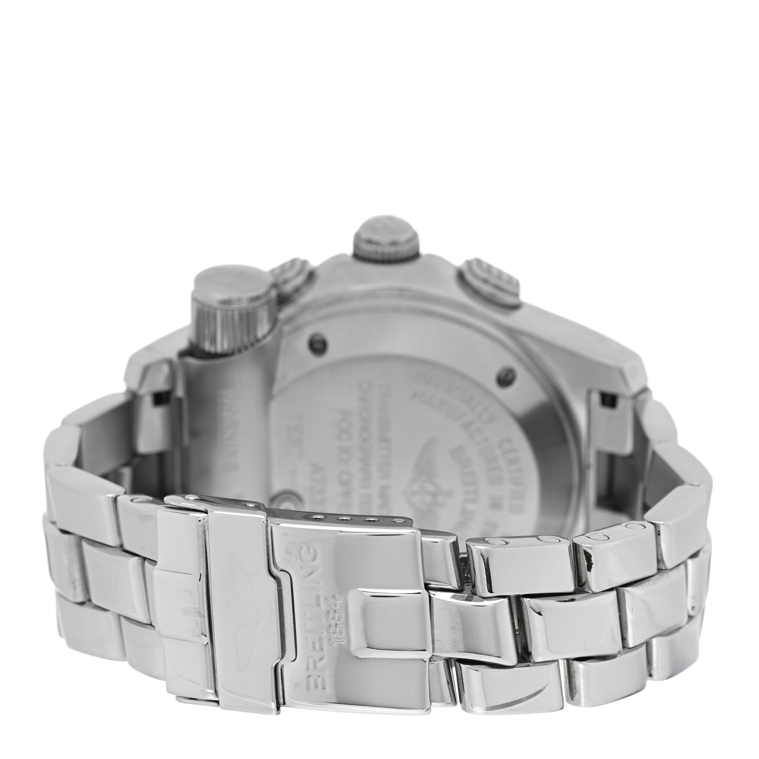 Breitling Stainless Steel 45mm Emergency Mission Chronograph Quartz Watch Black A73321 3 of 6