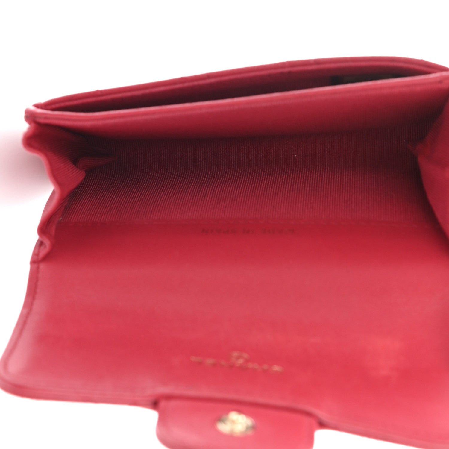 Chanel Lambskin Quilted Flap Card Holder Dark Pink 5 of 15