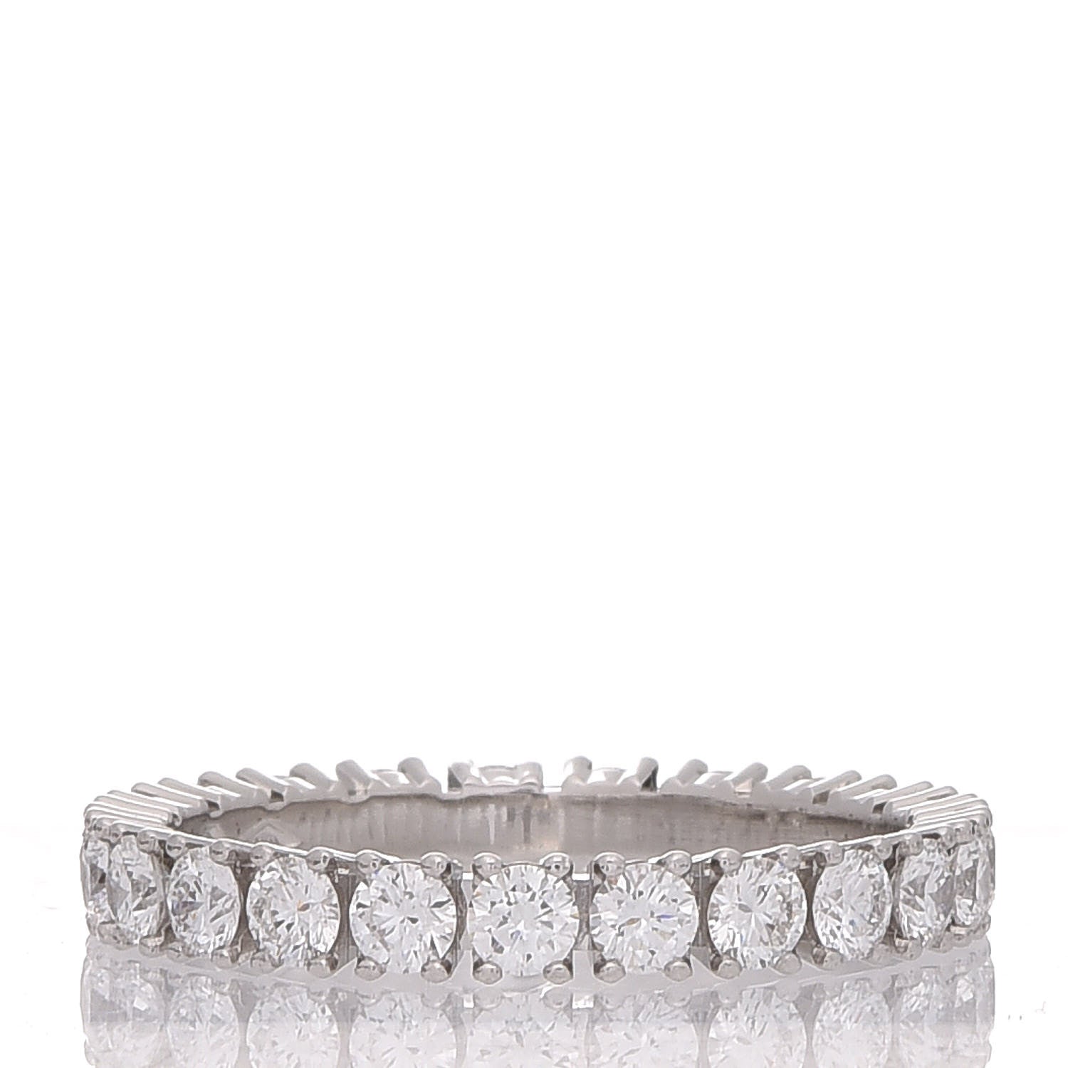 Cartier Platinum Diamond 1.58ct Eternity Ring 56 7.25 3 of 9