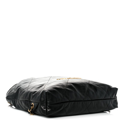 Chanel Shiny Calfskin Quilted Chanel 22 Backpack Black 4 of 9