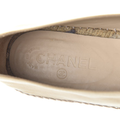 Chanel Lambskin CC Espadrilles 41 Beige Black 12 of 12