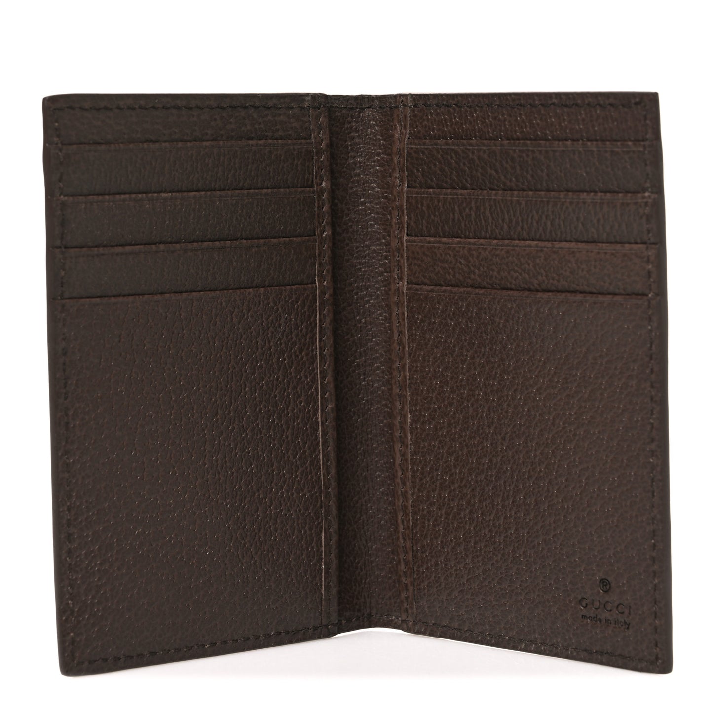 GG Supreme Monogram Bi-Color Long Card Case Beige Dark Brown