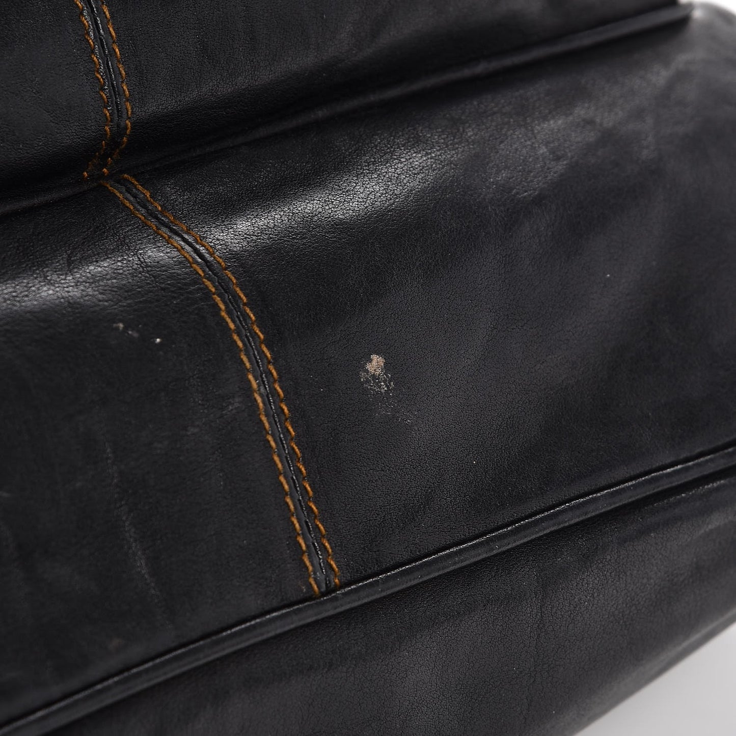 Calfskin Medium Gaucho Double Saddle Bag Black