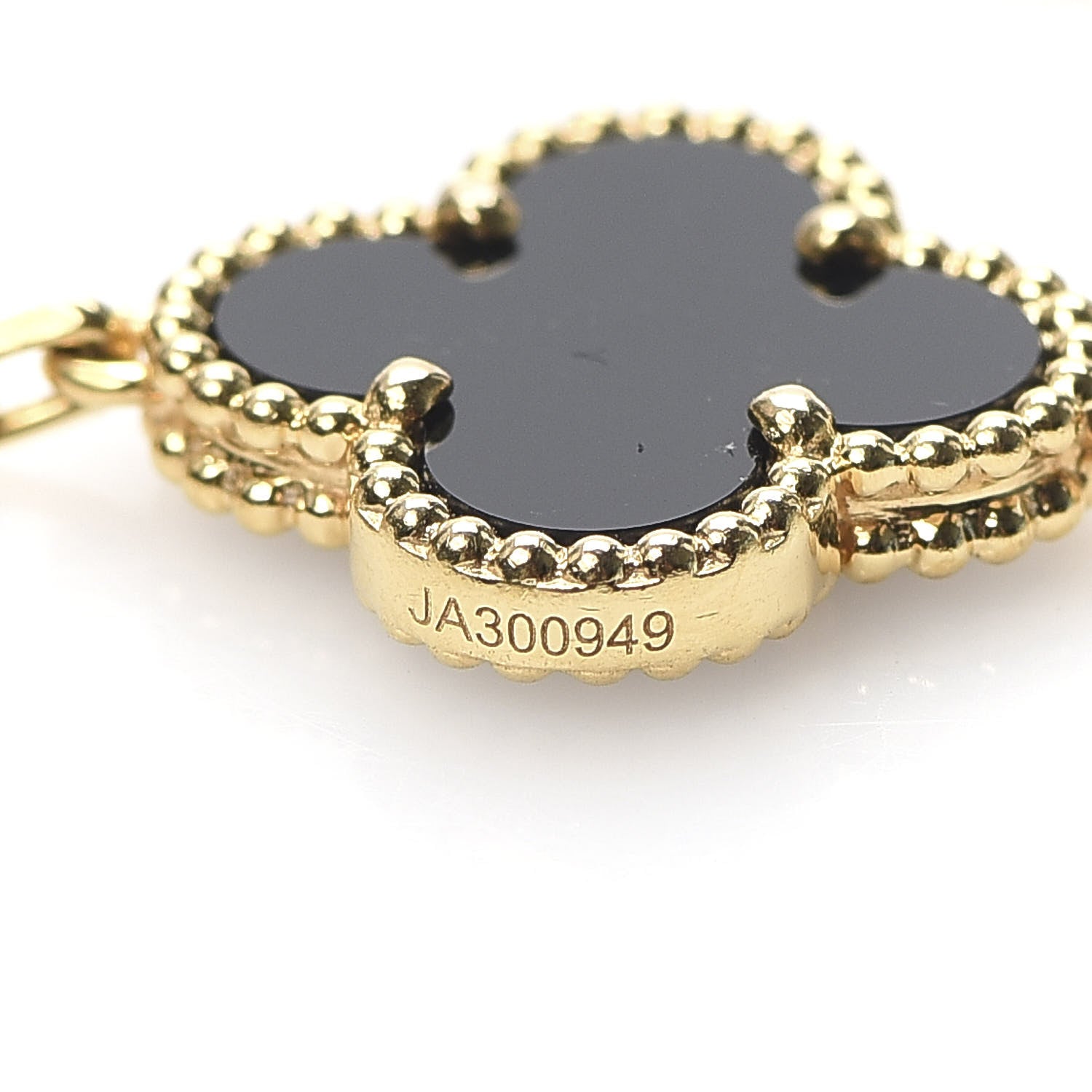 Van Cleef & Arpels 18K Yellow Gold Black Onyx 5 Motifs Vintage Alhambra Bracelet 5 of 7