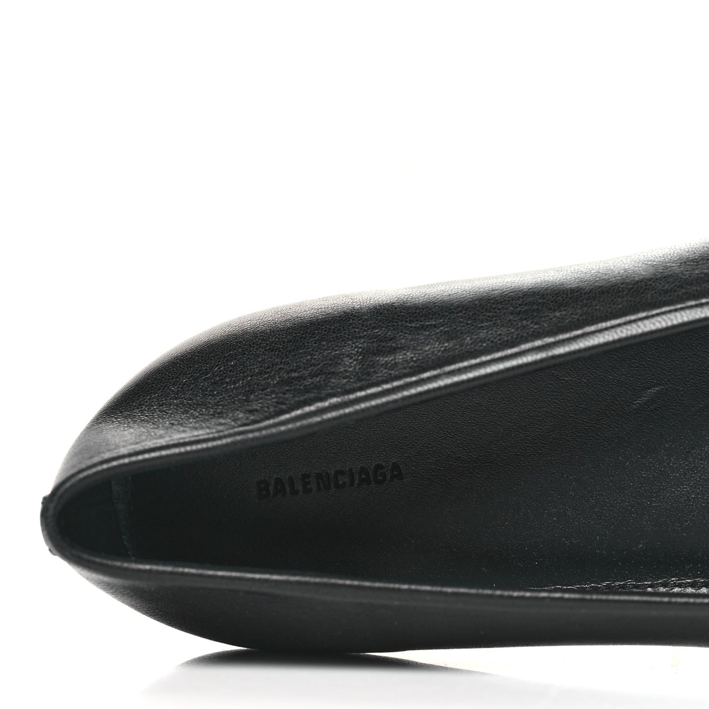Soft Sheepskin Shiny Anatomic Ballerina Flats 39 Black