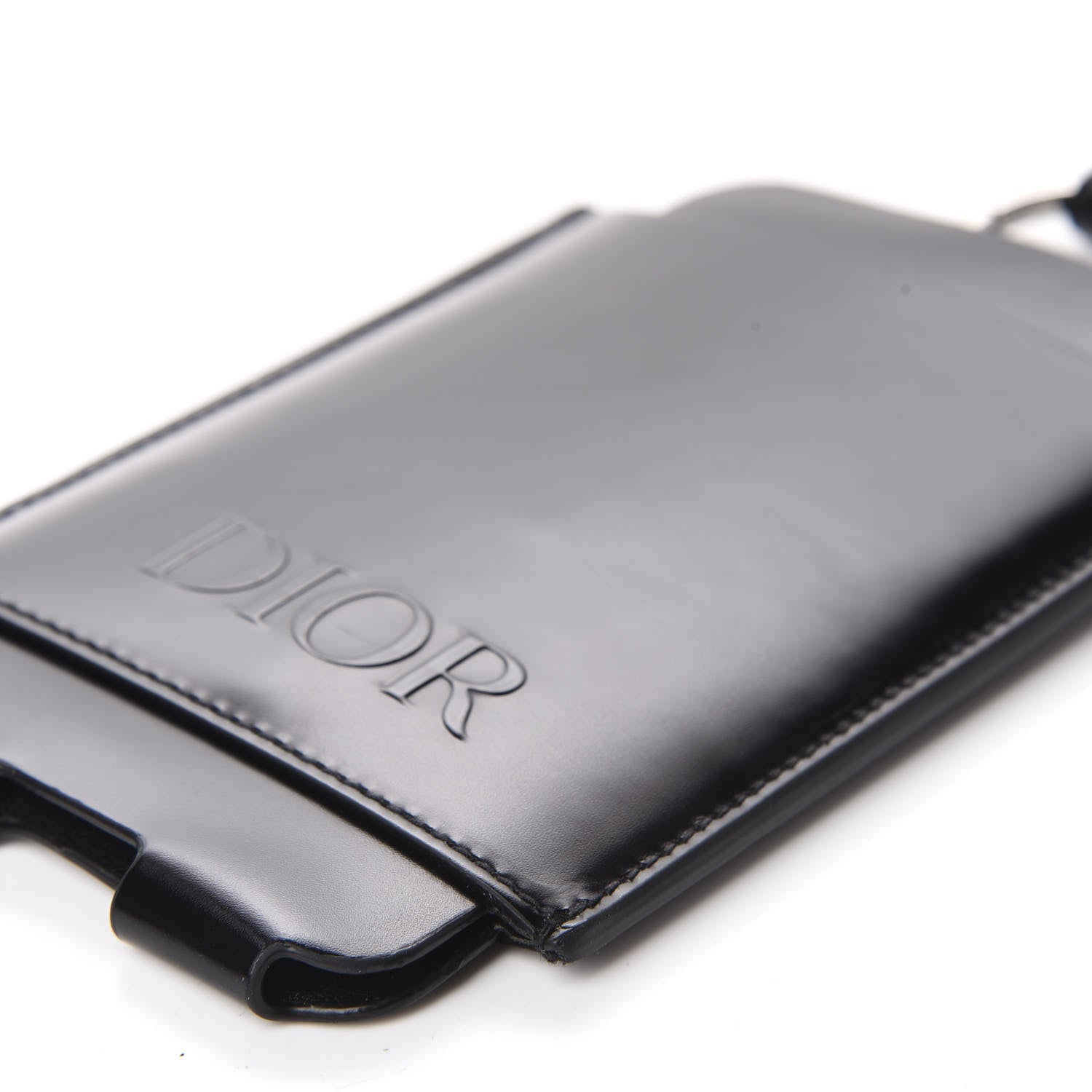 Christian Dior Smooth Calfskin Phone Card Holder Black 7 of 8