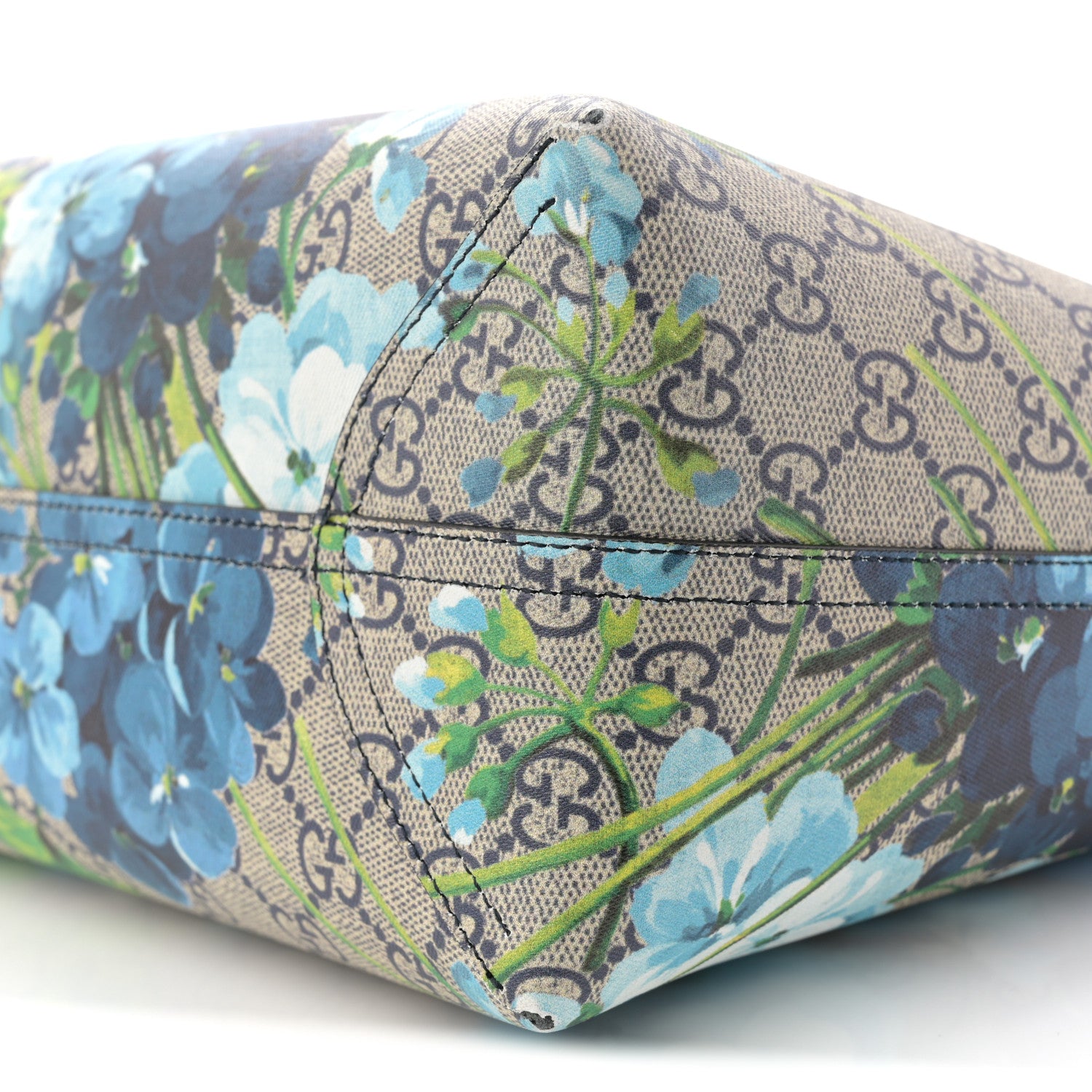 Gucci GG Supreme Monogram Blooms Medium Reversible Tote Beige Blue Navy Beige Blue Navy 9 of 9