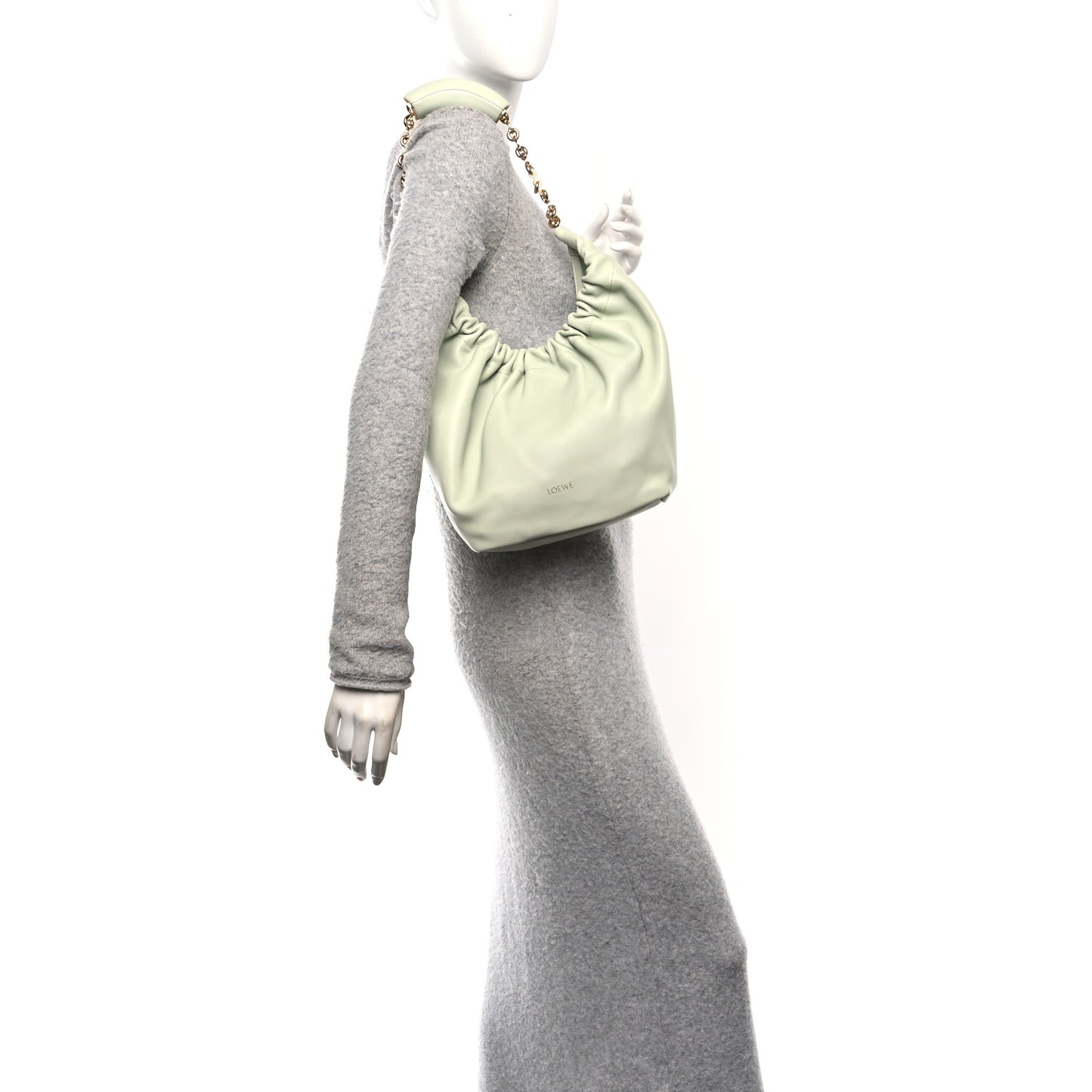 Mellow Nappa Lambskin Small Squeeze Bag Spring Jade