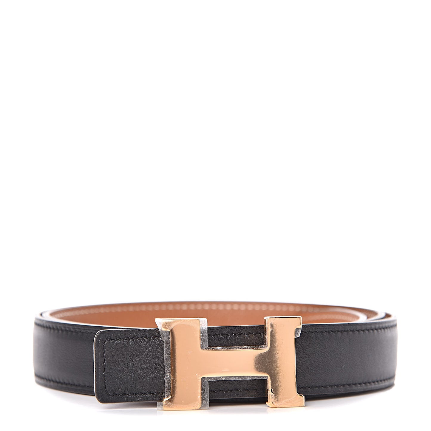 Swift Epsom 24mm Mini Constance H Belt 85 Black Gold