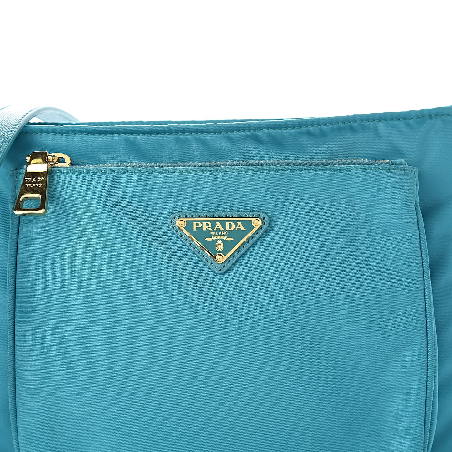 Tessuto Nylon Saffiano Crossbody Bag Turchese