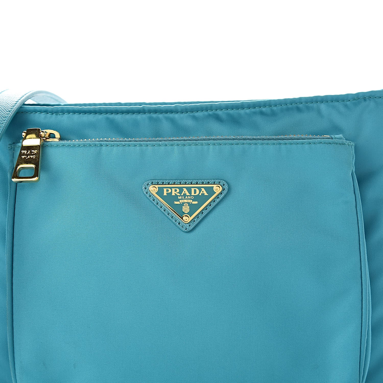 Prada Tessuto Nylon Saffiano Crossbody Bag Turchese 11 of 11
