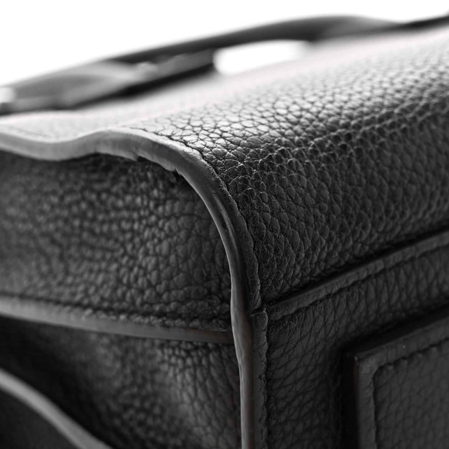 Grained Calfskin Baby Sac De Jour Souple Black