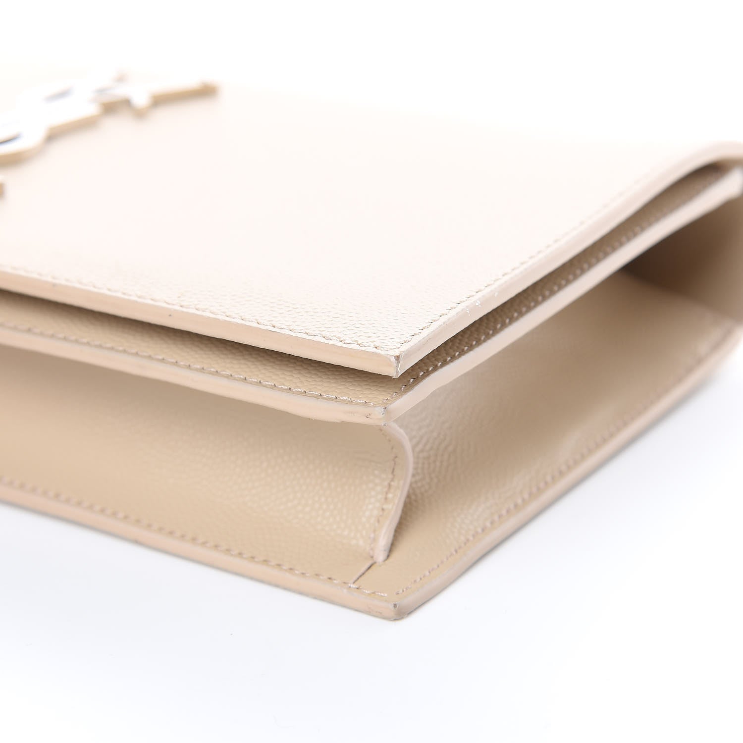 Saint Laurent Grain De Poudre Classic Kate Monogram Clutch Nude Powder 9 of 14