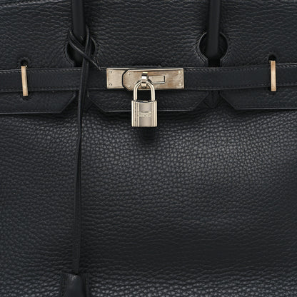Hermes Taurillon Clemence Birkin 35 Black 8 of 14